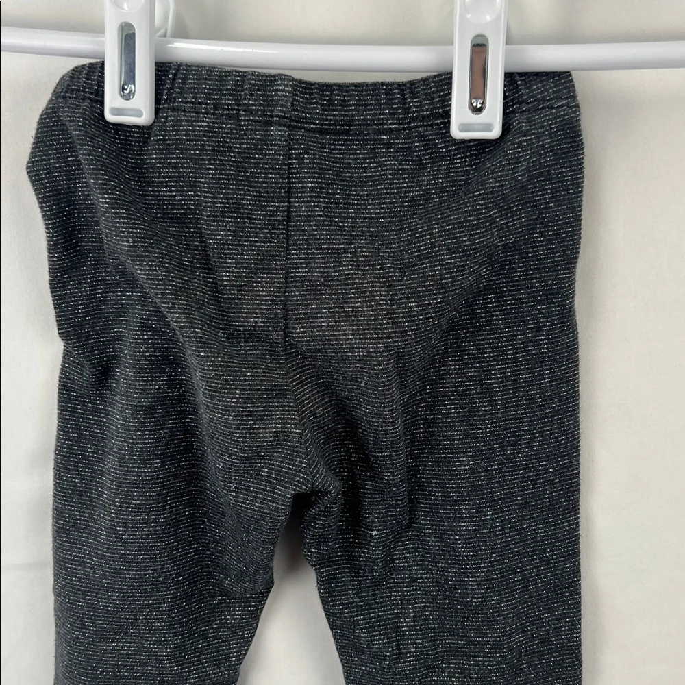 Gymboree - Girl’s Leggings - 3T - Dark Gray with Silver Striping